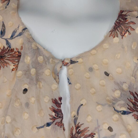 Joie "Eddison" Floral Ruffle Boho/Peasant Inspired Blouse - Picture 4 of 10
